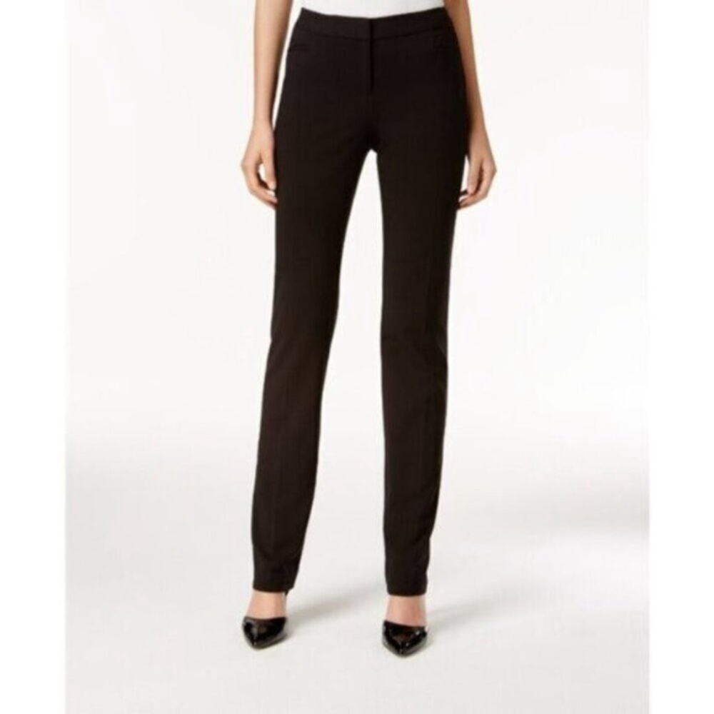 Alfani Petite Short Modern Straight-Leg Black Comfortable Dress Pants NWT